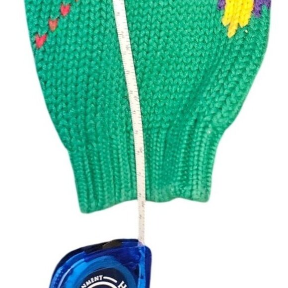 Vintage Ugly Christmas Sweater Izod Size L100% Cotton Unisex Knit Pullover 90s C - Picture 7 of 14